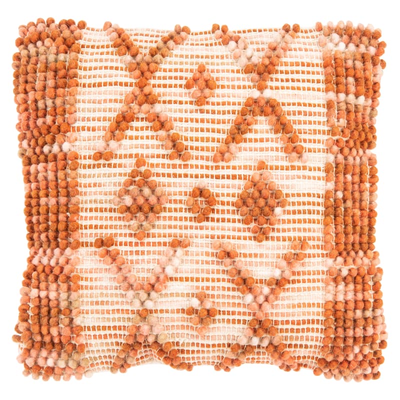 SAFAVIEH Baird Boho Wool 20-inch Square Decorative Accent Throw Pillow