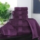preview thumbnail 67 of 198, Egyptian Cotton 8 Piece Ultra Plush Solid Towel Set by Miranda Haus Plum