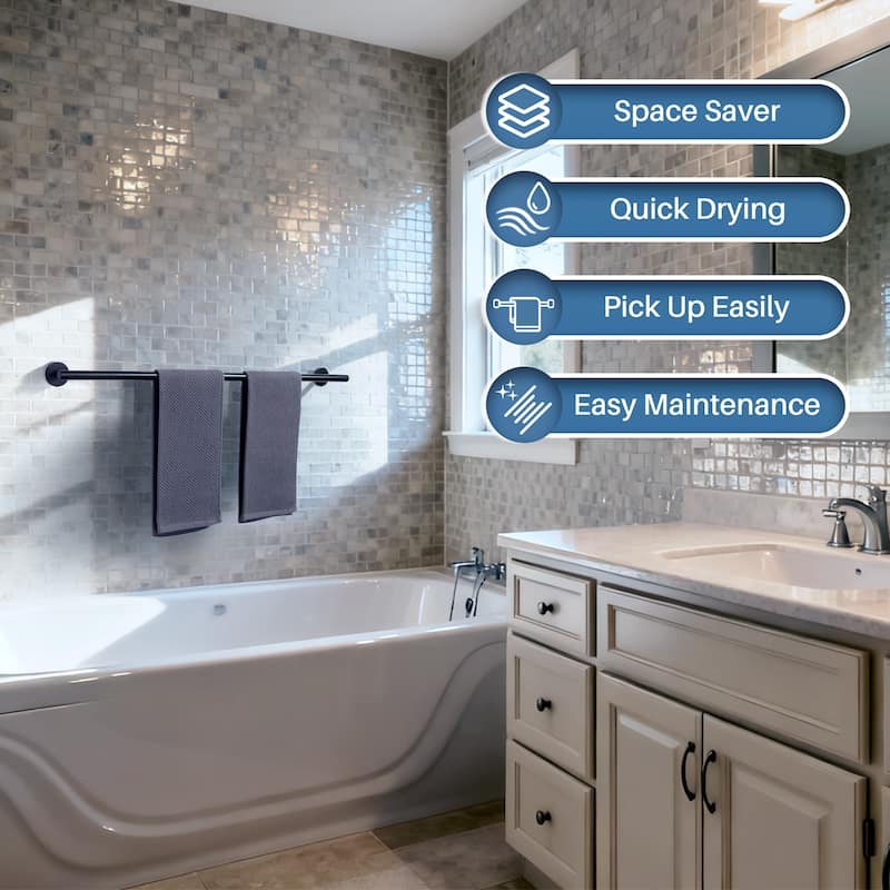 WOWOW Mutiple Length Wall Mounted Stainless Steel Towel Bar