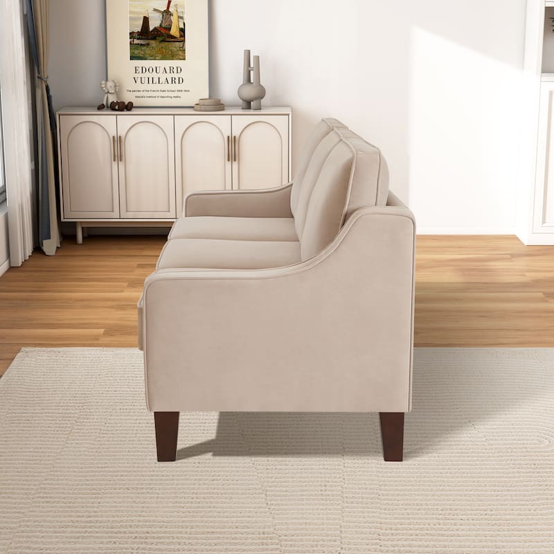 Modern Velvet Loveseat 2 Seater Sofa For Living Room