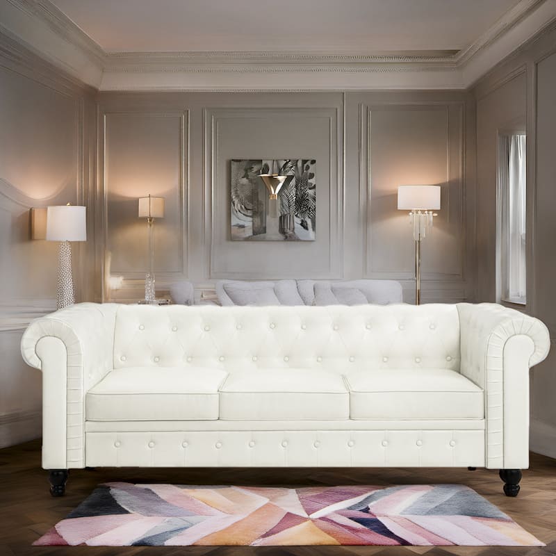 Elegance Chesterfield Sofa, Luxurious Comfort for Cozy Living Rooms, Mid-Century Modern couch, Elegance, 3-Seater Sofa