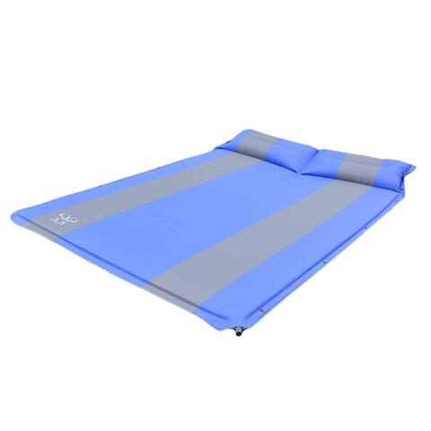 Double Splicing Self Inflating Air Mattress Mat Bed for camping. - 192cm/75.6in x 132cm/52in x 2.5cm/1in