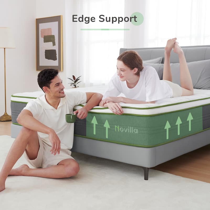 Novilla 10-inch Gel Memory Foam Hybrid Pocket Springs Mattress