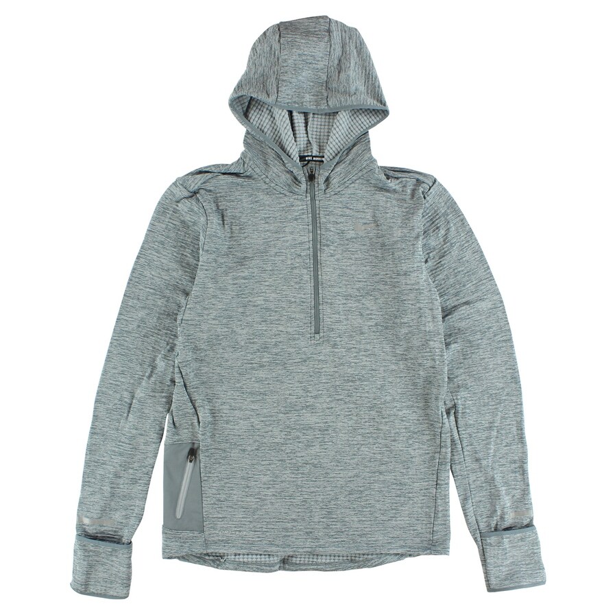 grey running hoodie