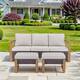 Option Brown Wicker Beige Cushion