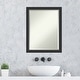 preview thumbnail 7 of 23, Beveled Wood Bathroom Wall Mirror - Corvino Black Frame