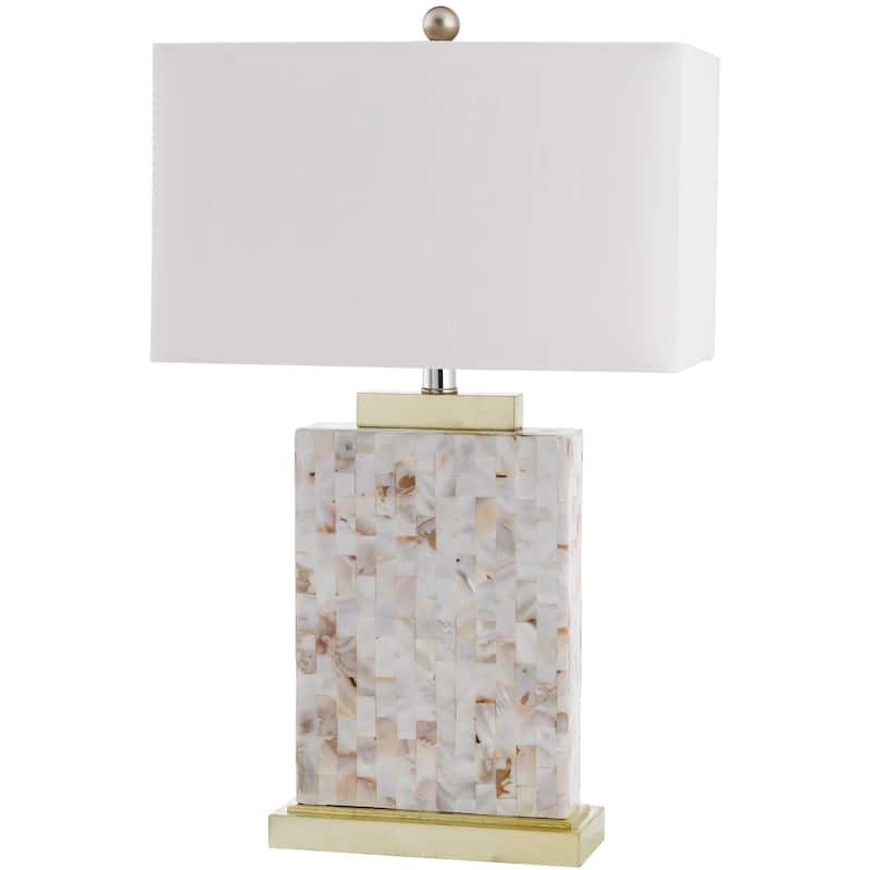 SAFAVIEH Lighting 25-inch Tory Sea Shell Table Lamp (Set of 2) - 15"x8"x24.5"