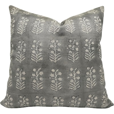 Fabdivine Linen Outdoor Sofa Block print pillow Cover