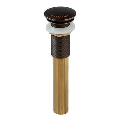 SinkSense 1.5" Pop-Up Sink Drain in Aged Copper - No Overflow