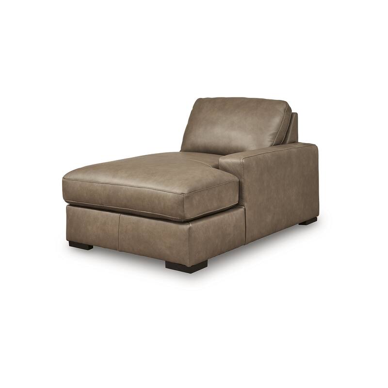 Signature Design by Ashley Veronella Light Brown 3-Piece Sectional with Chaise - 125" W x 68" D x 39" H