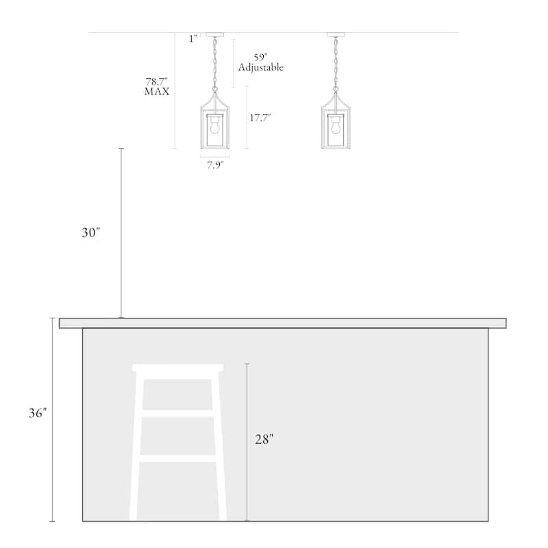 Modern Farmhouse Black Gold Pendant Light with Clear Glass Shade for Kitchen Island