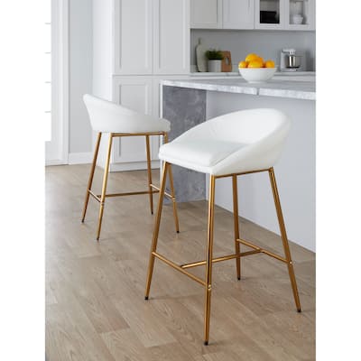 Silver Orchid Livesey 26-inch Glam Counter Stool (Set of 2)