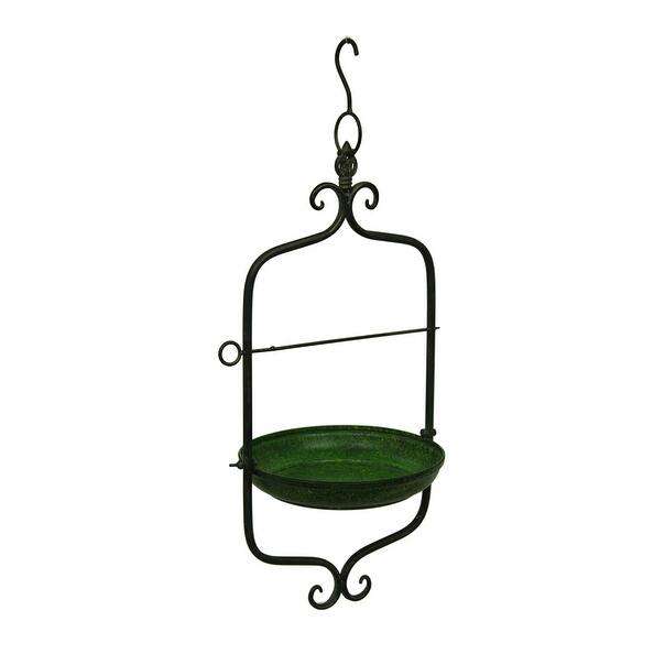 Shop Green Vintage Style Scroll Motif Metal Hanging Bird Feeder