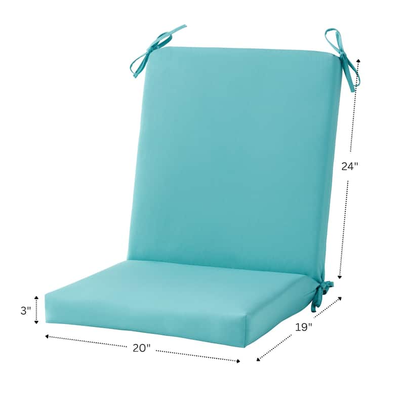 Greendale Home Fashions Outdoor High Back Chair Pad