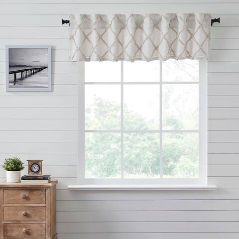 Frayed Lattice Oatmeal Valance 16x72 - M
