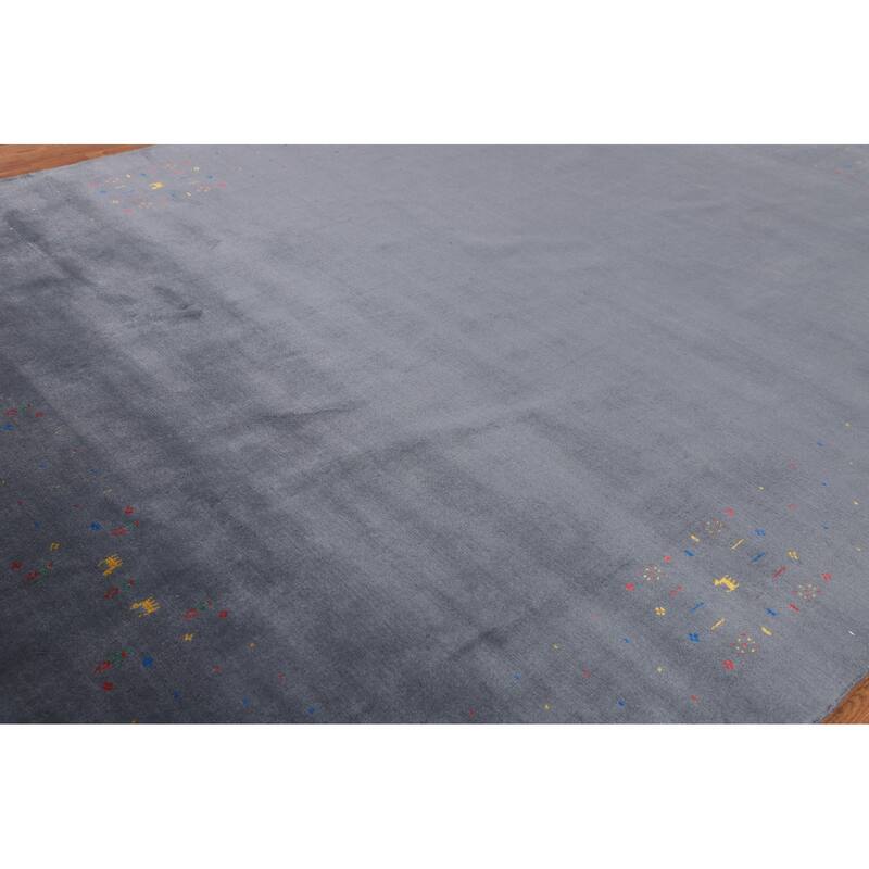 Tribal Gabbeh Area Rug Handmade Wool Carpet - 7'9"x 9'10"
