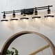 preview thumbnail 19 of 30, ExBrite 3-lights Bathroom Dimmable Black Vanity Lights Modern Wall Sconce Lighting 5-Lights - Black