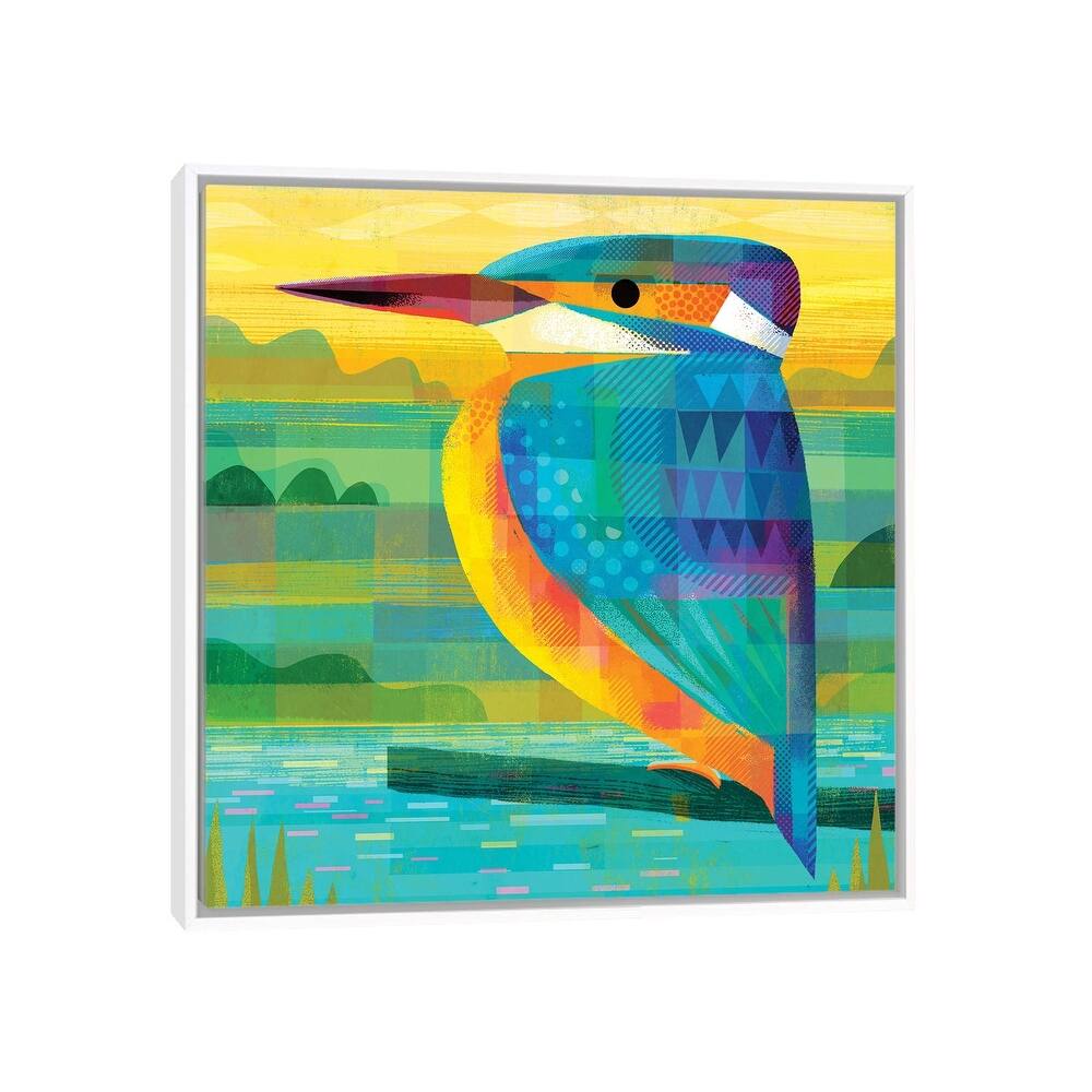 iCanvas "Kingfisher" by Gareth Lucas Framed Canvas Print
