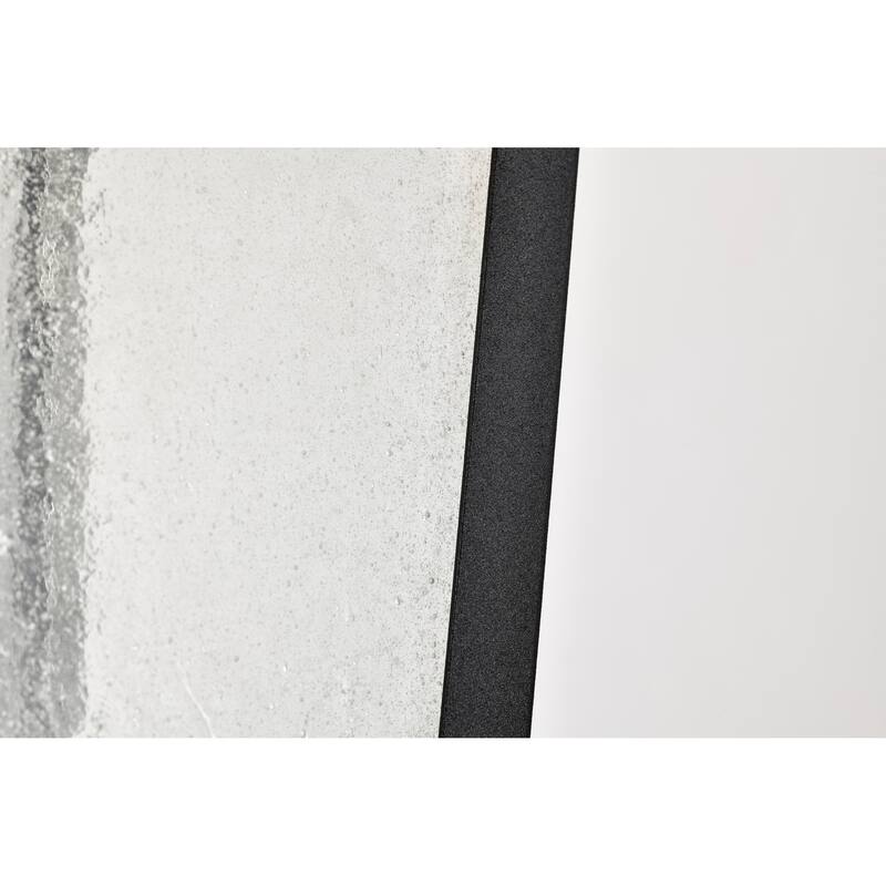 Lawrence 1 Light Large Wall Lantern Matte Black with Clear Seeded Glass