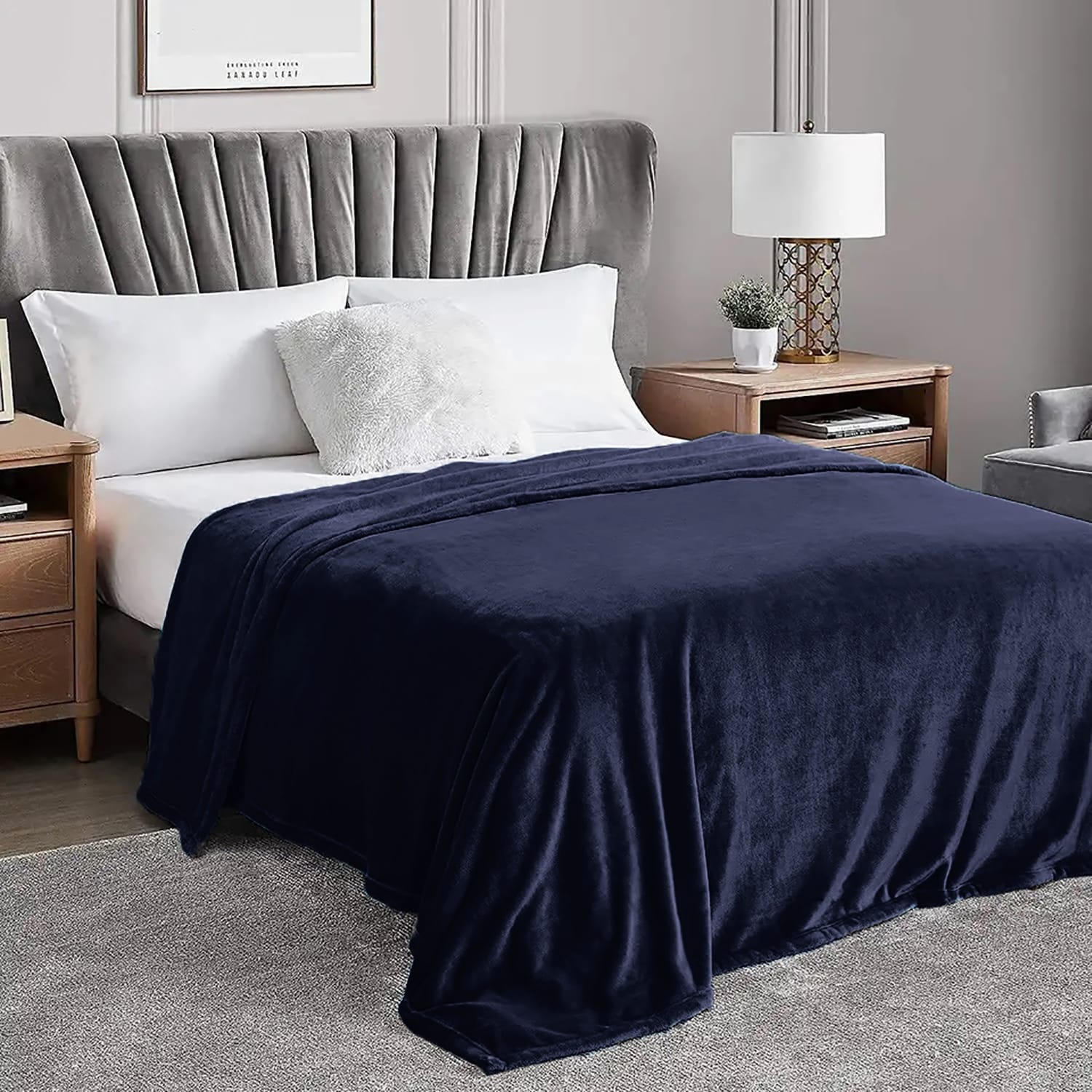 Cozy Microfiber Extra Soft Solid Color Throw Bed Blanket
