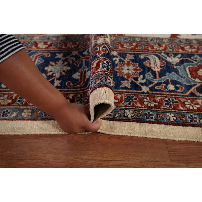 Kazak Oriental Large Area Rug Hand-Knotted Wool Carpet - 9'11" x 13'8"
