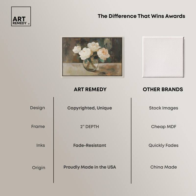 Creamy Cascade Cluster I Canvas by Art Remedy