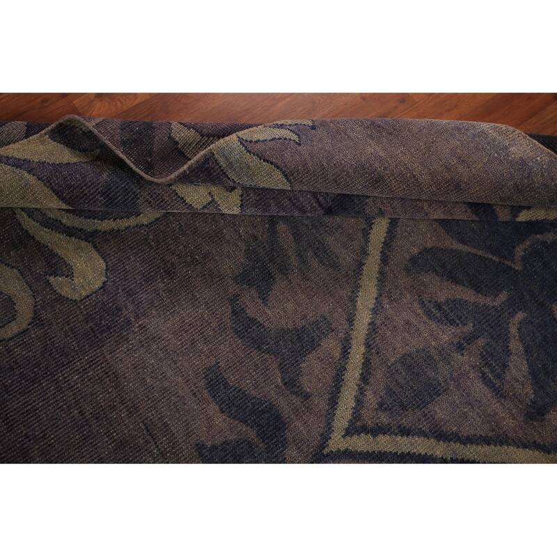 Abstract Oriental Area Rug Handmade Wool Carpet - 5'0" x 7'10"