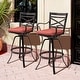 preview thumbnail 74 of 77, Outdoor Patio Bar Stools Aluminum Swivel Bar Chair with Sunbrella Cushion - 21.7 in W x 16.5 in D x 46 in H