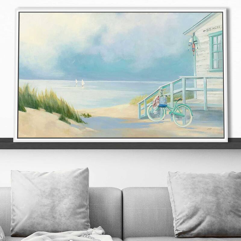 "Morning Ride to the Beach" Print on Floating Canvas