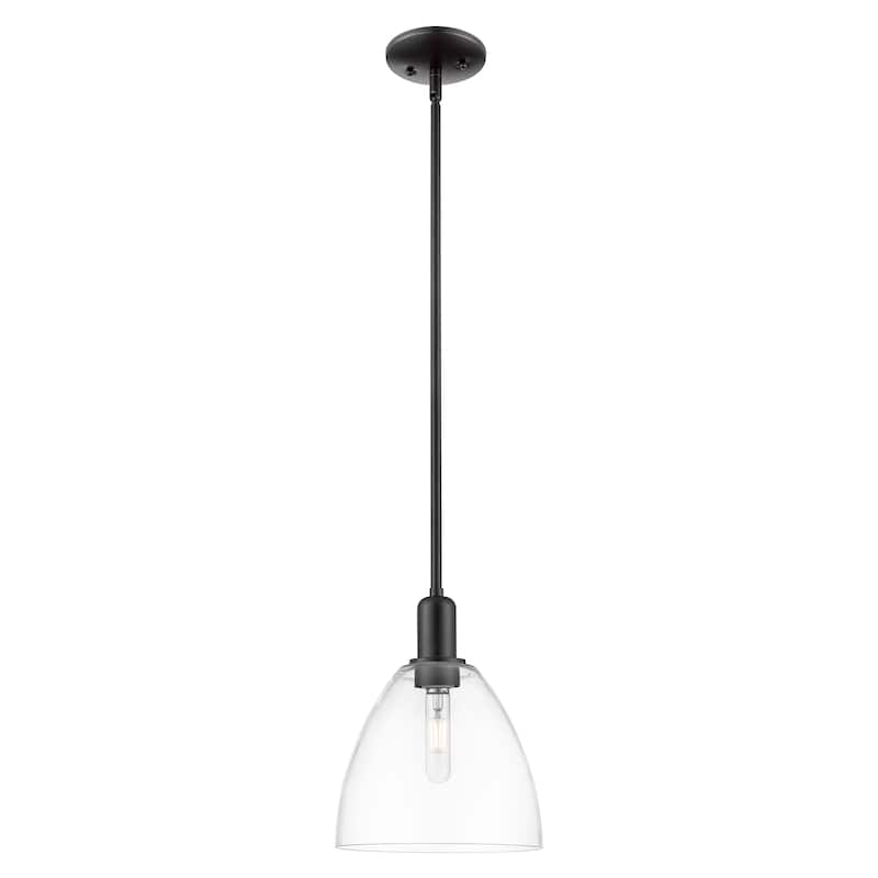 Innovations Lighting Endless Possibilities Arcadia - Bristol - 1 Light 9" Stem Hung Mini Pendant - Clear/Matte Black