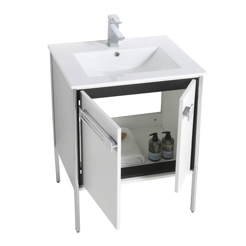 Fine Fixtures Oakville Bathroom Vanity with White Ceramic Sink