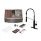 Option Sink + Matte Black Pull Down Kitchen Faucet