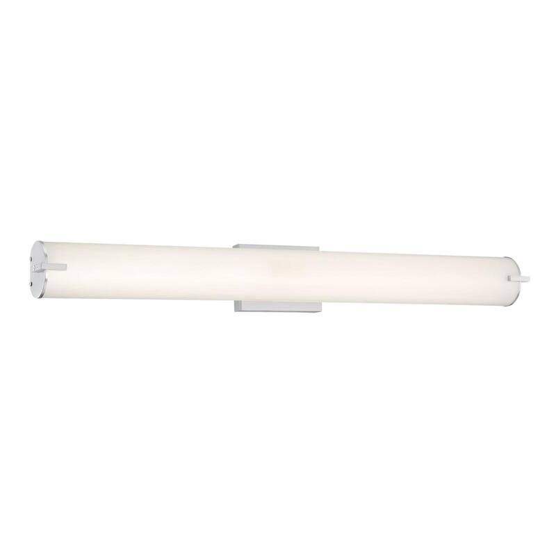 Westinghouse Lighting Ashwin One-Light, LED Indoor Wall Fixture Selectable, Brushed Nickel Finish with White Frosted Shade - 30-Watt