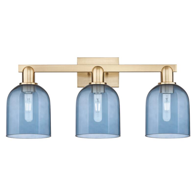 Innovations Lighting Endless Possibilities Arcadia - Bella - 3 Light 25" Bath Vanity Light - Blue/Champagne Bronze