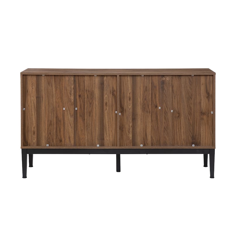 Senin Modern Herringbone Sideboard with Metal Frame Legs by HULALA HOME