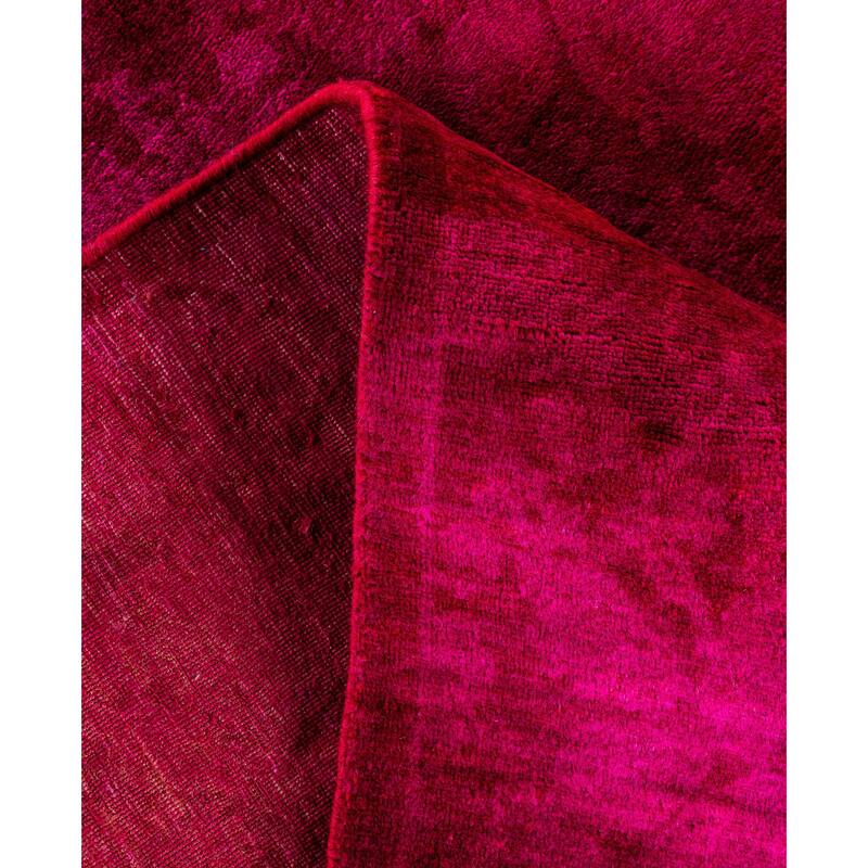 Overdyed One-of-a-Kind Hand-Knotted Area Rug - Pink - 8' 2" x 8' 3"