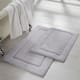 Modern Threads Solid-loop Differently Sized Bathmats (Set of 2) - Silver