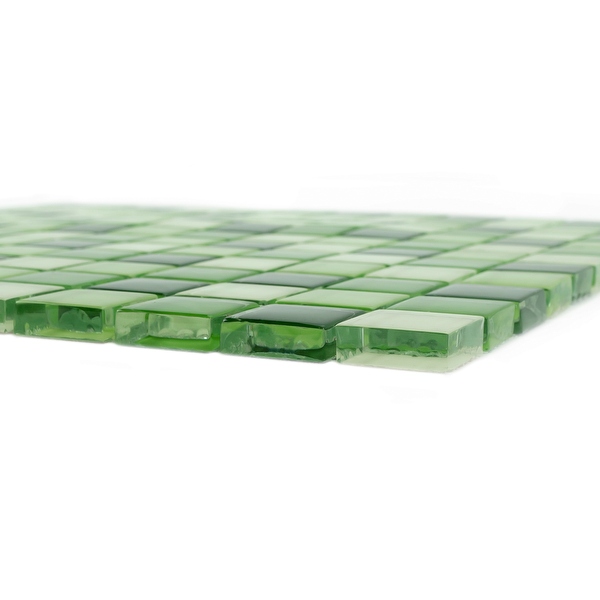 MURRAL Maze top（glass green） サイズ1 Sage Green Glass Mosaic Tiles Squares - 1 inch - 25 Tiles