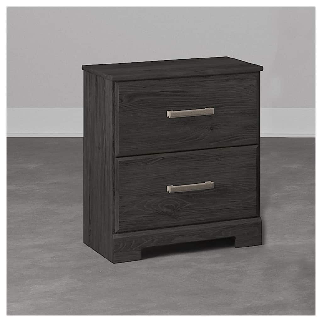 Belachime Black Two Drawer Nightstand