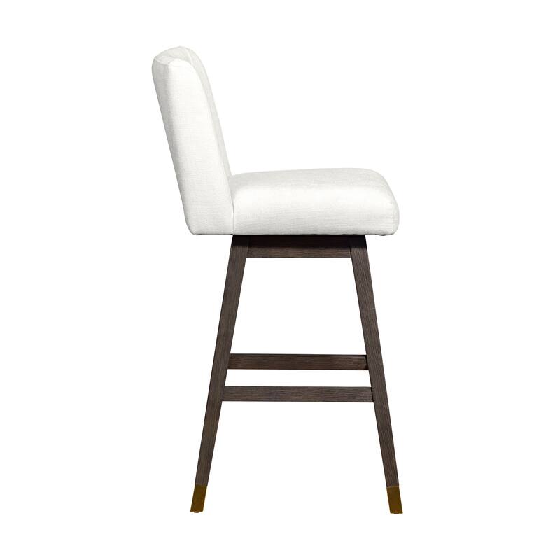 Basila Upholstered Bar or Counter Height Swivel Barstool