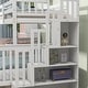 preview thumbnail 7 of 7, Twin Over Full Pine Bunk Bed with Staircase Storage, Drawers, Convertible