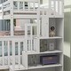 preview thumbnail 7 of 7, Twin over Full Pine Wood Bunk Bed with Staircase Storage and 2 Drawers, Convertible into 2 Beds