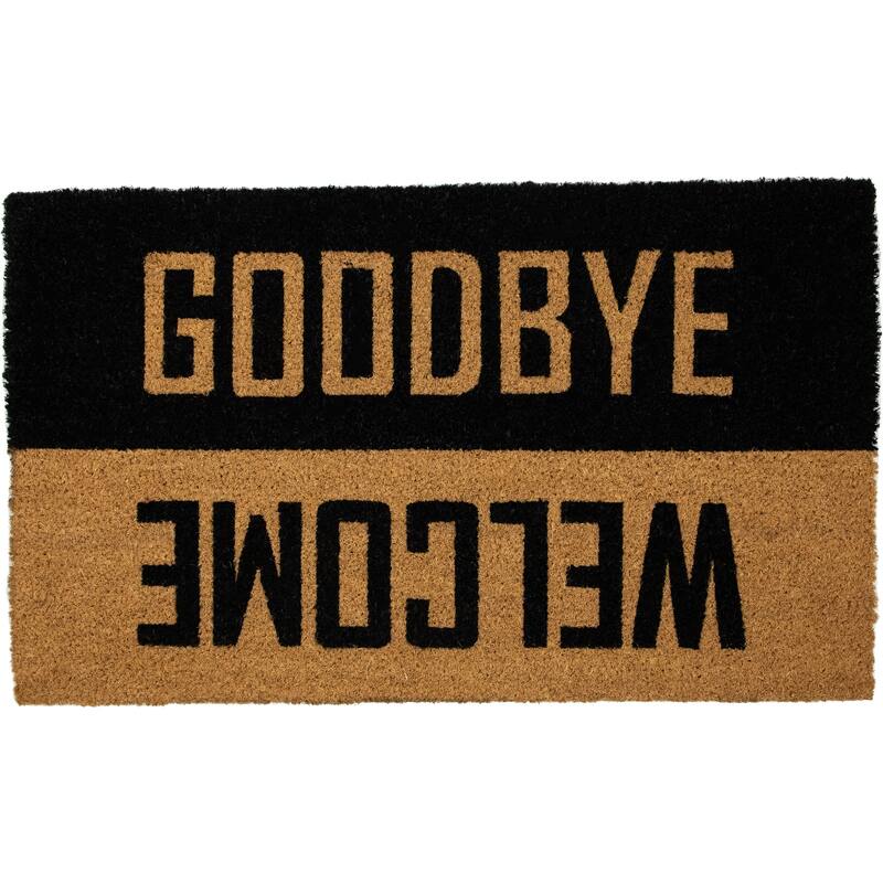 Natural Coir "Welcome Goodbye" Outdoor Doormat 18" x 30" - 30