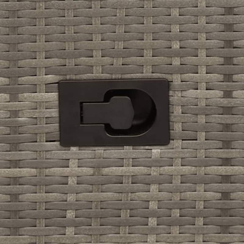 vidaXL Reclining Patio Sofa 2-Seater with Table Loveseat Furniture Poly Rattan - 23.2 x 51.2 x 36.2