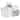 Elama 600 Piece Disposable Plastic Dinnerware Party Set for 100 Guests in White with Silver Trim