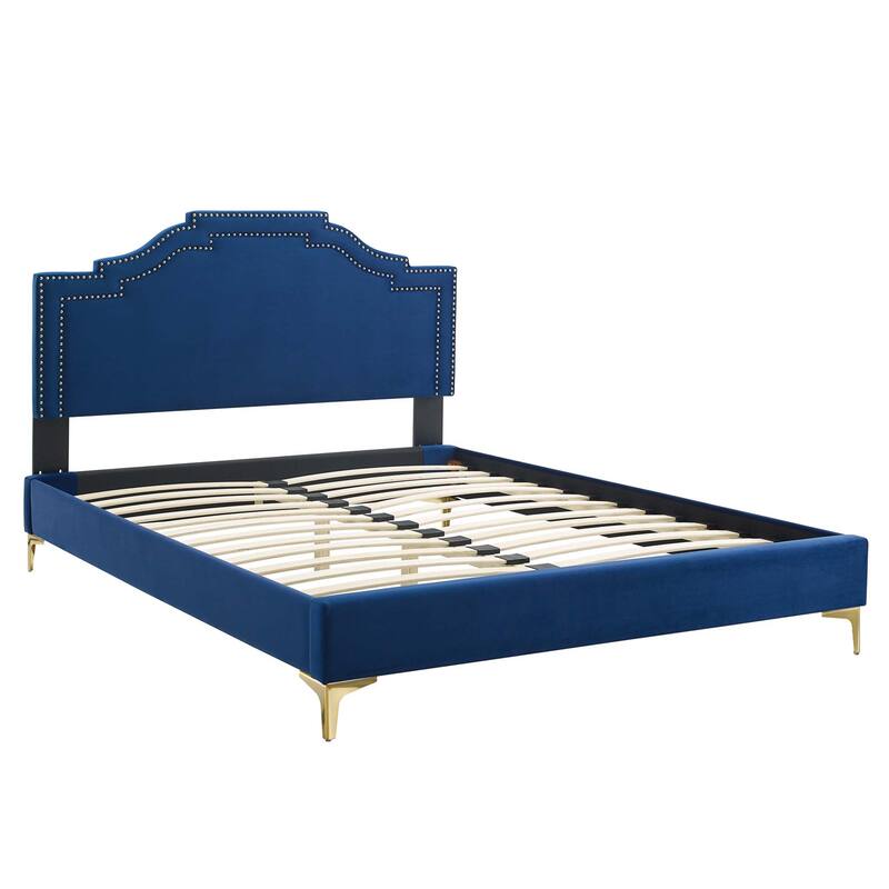 Adelaide Performance Velvet King Platform Bed