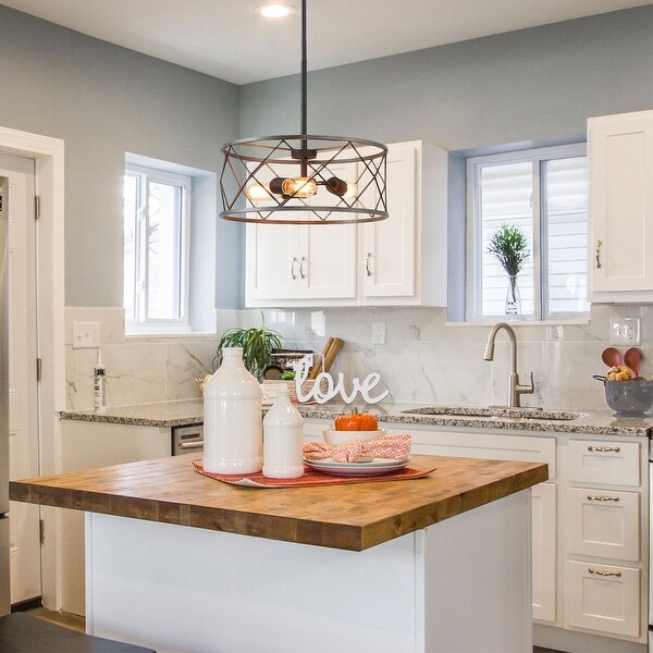 Modern Industrial 3-light Chandelier 