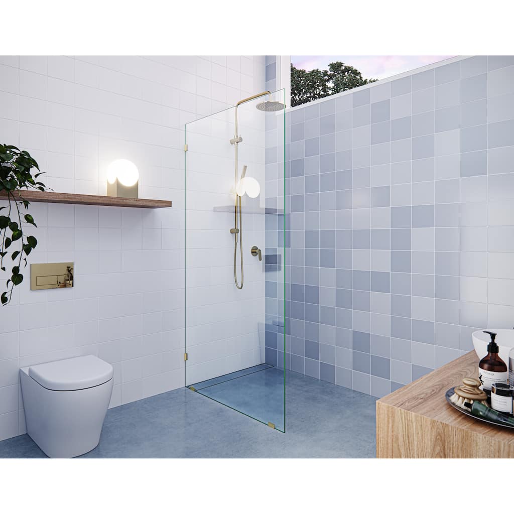 Glass Warehouse 78" x 34.5" Frameless Shower Door - Single Fixed Panel