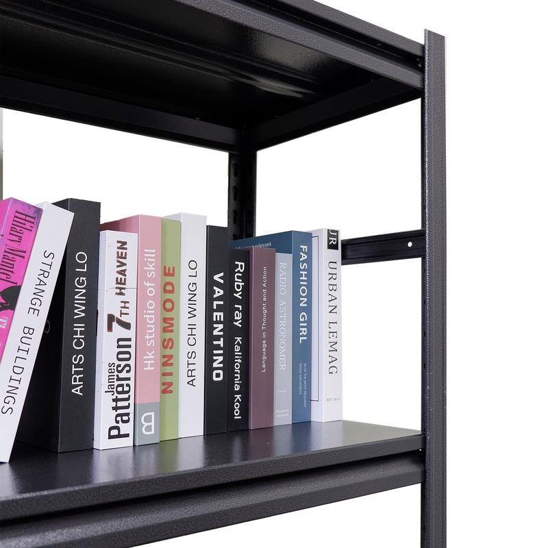 5-Tier Metal Shelving Unit Adjustable with Wheels 1750LBS Capacity