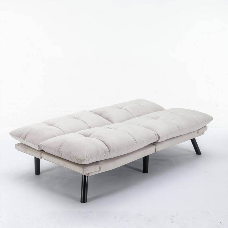 Modern Upholstered 2-Seater Sofa Bed with Adjustable Backrest and Armrests - 70:l